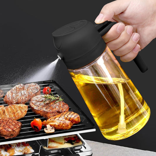 2-in-1 Glass Oil Dispenser & Sprayer for Cooking, 500ml